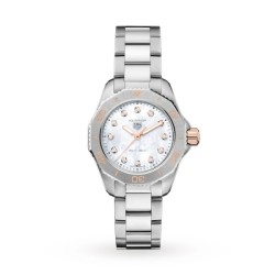 tag heuer aquaracerquartz mother of pearl stainless steel watch wbp1450.ba0622 uk
