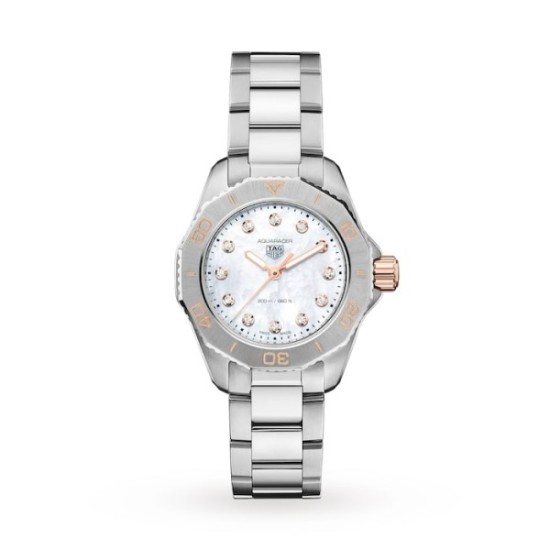 replica tag heuer aquaracerquartz mother of pearl stainless steel watch wbp1450.ba0622 uk