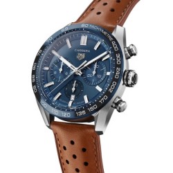 tag heuer carreraautomatic blue leather watch cbn2a1a.fc6537 uk