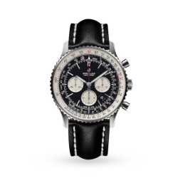 breitling navitimerautomatic black leather watch ab0127211b1x1 uk