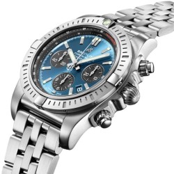 breitling chronomatautomatic blue stainless steel watch ab0115101c1a1 uk