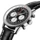 replica breitling navitimerautomatic black leather watch ab0121211b1p1 uk