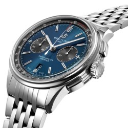 Breitling Premierautomatic Blue Stainless Steel Watch Ab0118A61C1A1 Uk Breitling Premierautomatic Blue Stainless Steel Watch Ab0118A61C1A1 Uk