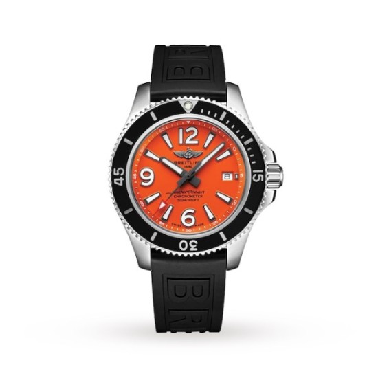 Replica Breitling 3544 24012721 Buddha Luxury Replica Breitling Superocean Automatic Orange Rubber Watch - 3544 - Buddha Luxury