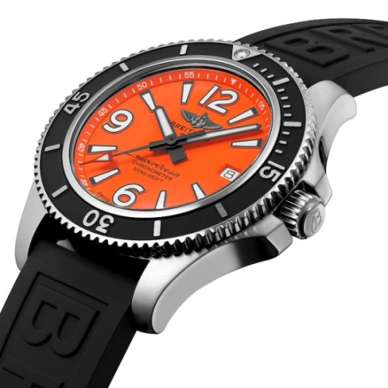 Replica Breitling 3544 24012721 Buddha Luxury Replica Breitling Superocean Automatic Orange Rubber Watch - 3544 - Buddha Luxury