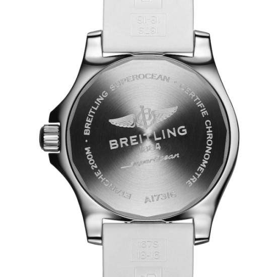 Replica Breitling Superocean Automatic White Rubber Watch - 3527 - Buddha Luxury