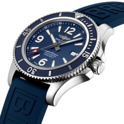 breitling superoceanautomatic blue rubber watch a17367d81c1s1 uk