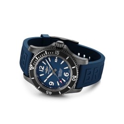 breitling superoceanautomatic blue rubber watch m17368d71c1s1 uk