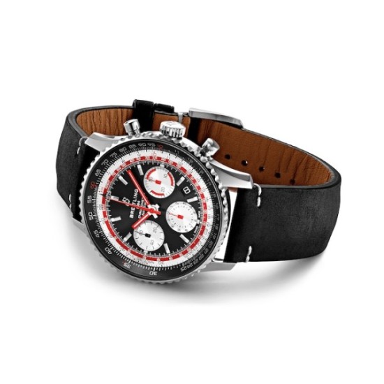 replica breitling navitimerautomatic black leather watch ab01211b1b1x2 uk