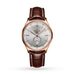 Breitling Premierautomatic Silver Leather Watch R37340351G1P1 Uk
