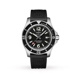 Breitling Superocean Automatic Black Rubber Watch 01