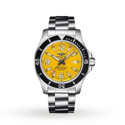 breitling superoceanautomatic yellow stainless steel watch a17367021i1a1 uk