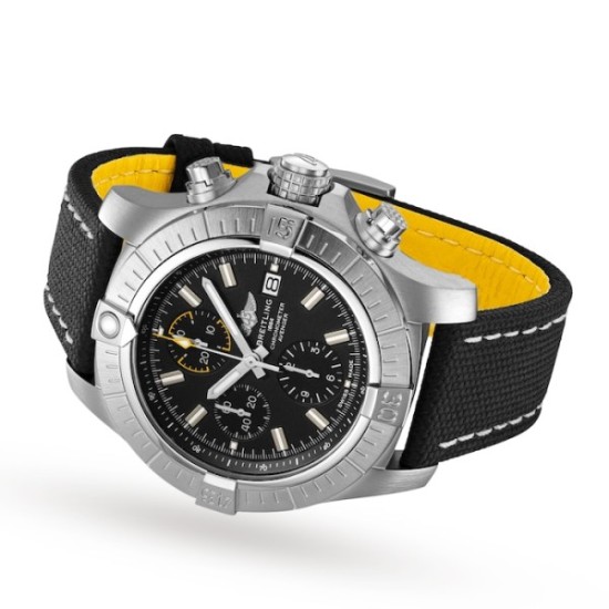 replica breitling avengerautomatic black leather watch a13317101b1x2 uk
