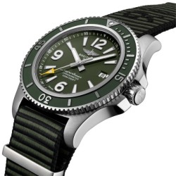 Breitling Superoceanautomatic Green Nylon Watch A17367A11L1W1 Uk Breitling Superoceanautomatic Green Nylon Watch A17367A11L1W1 Uk