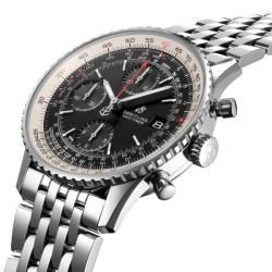 breitling navitimerautomatic black stainless steel watch a13324121b1a1 uk