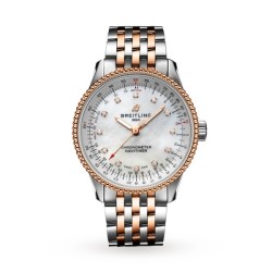 Breitling Navitimerautomatic Mother Of Pearl Stainless Steel &Amp; Rose Gold Watch U17395211A1U1 Uk
