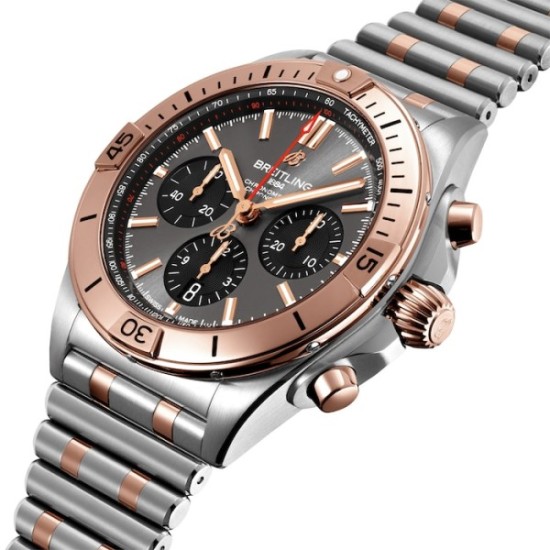 Replica Breitling Chronomatautomatic Grey Bicoloured Watch Ub0134101B1U1 Uk