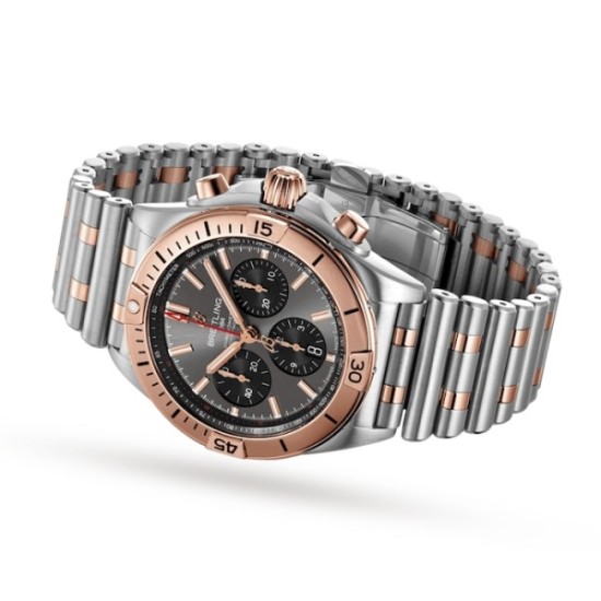 Replica Breitling Chronomatautomatic Grey Bicoloured Watch Ub0134101B1U1 Uk