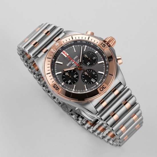 Replica Breitling Chronomatautomatic Grey Bicoloured Watch Ub0134101B1U1 Uk