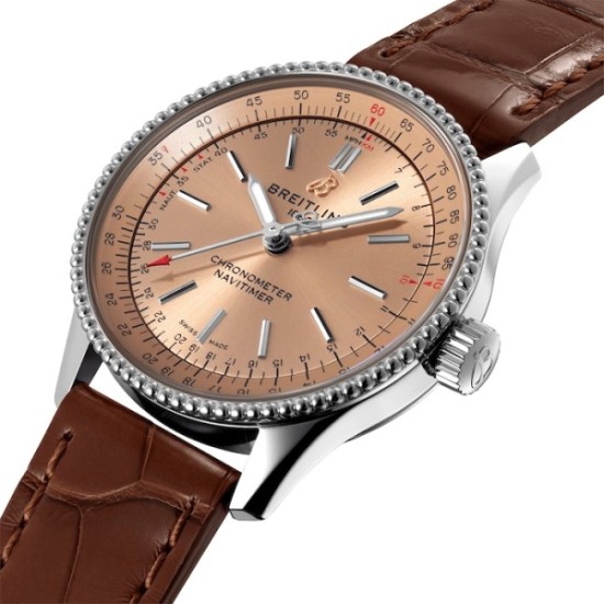 Super Clone Replica Breitling Navitimer Automatic Brown Crocodile Watch 1:1  - UK