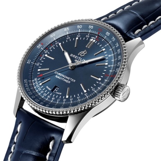replica breitling navitimerautomatic blue alligator watch a17326161c1p3 uk
