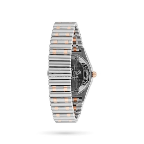 Replica Breitling Chronomat Automatic Silver 18Ct Rose Gold Watch - 3368 - Buddha Luxury