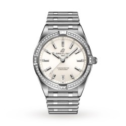 breitling chronomatquartz silver stainless steel watch a77310591a1a1 uk
