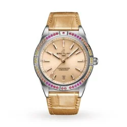 Breitling Chronomatautomatic Beige Alligator Watch A10380611A1P1 Uk Breitling Chronomatautomatic Beige Alligator Watch A10380611A1P1 Uk