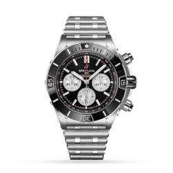 breitling chronomatautomatic black stainless steel watch ab0136251b1a1 uk