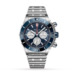breitling chronomatautomatic blue stainless steel watch ab0136161c1a1 uk