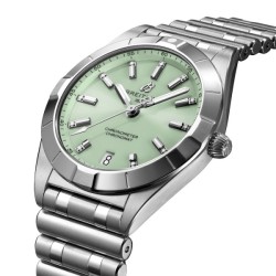 breitling chronomatquartz green stainless steel watch a77310101l1a1 uk