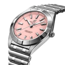 Breitling Chronomatquartz Pink Watch