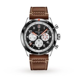 breitling breitling aviator 8automatic black leather watch yb04451a1b1x1 uk