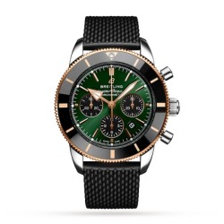 Breitling Superoceanautomatic Green Rubber Watch Ub01622A1L1S1 Uk