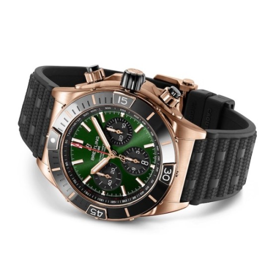 Replica Breitling Chronomatautomatic Green Rubber Watch Rb01361A1L1S1 Uk