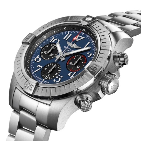 replica breitling avengerautomatic blue stainless steel watch ab01821a1c1a1 uk