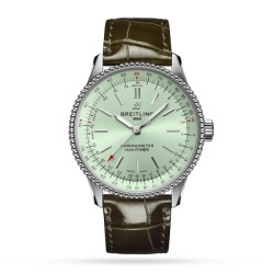 Breitling Navitimerautomatic Green Alligator Watch A17395361L1P2 Uk