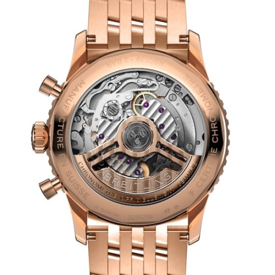 Replica Breitling Navitimerautomatic Silver 18Ct Rose Gold Watch Rb0139211G1R1 Uk
