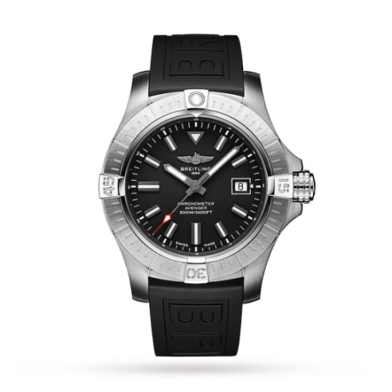 Replica Breitling Avengerautomatic Black Rubber Watch A173192A1B1S1 Uk