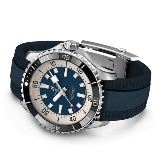 replica breitling superoceanautomatic blue rubber watch a17376211c1s1 uk