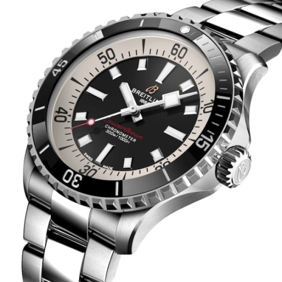 replica breitling superoceanautomatic black stainless steel watch a17375211b1a1 uk