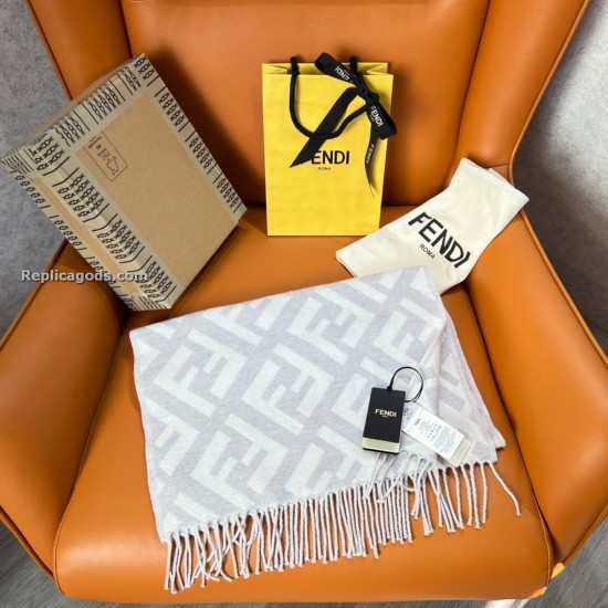 replica SCARF FF LIGHT GRAY CASHMERE UK