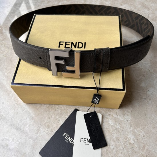 Replica Ff Grey Leather Reversible Belt - B269 Uk - 14524 - Buddha Luxury Replica Ff Grey Leather Reversible Belt - B269 Uk - 14524 - Buddha Luxury