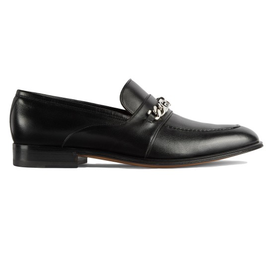 replica MENS LOAFERS WITH INTERLOCKING G BLACK - GC381 UK