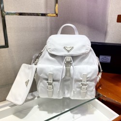 RE-NYLON MEDIUM BACKPACK WITH POUCH IN WHITE UK