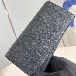 Portefeuille Brazza Nm Bi-Fold Wallet Black Aerogram Leather M83129 Uk