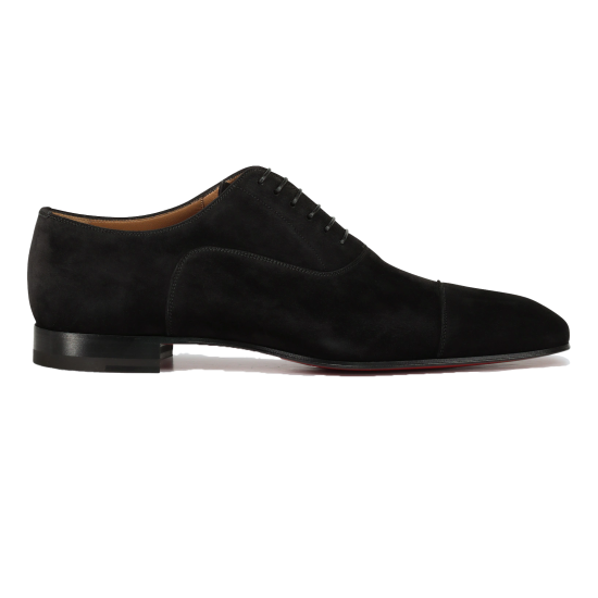 replica CHRISTIAN GREGGO SUEDE OXFORD SHOES IN BLACK - CL101 UK