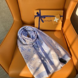 SCARF MONOGRAM BLUE UK