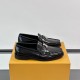 replica MAJOR LOAFERS BLACK GLAZED CALF LEATHER - LV880 UK