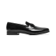 Replica BRUSHED LEATHER LOAFERS IN BLACK ENAMELED TRIANGLE LOGO - PD83 UK replica BRUSHED LEATHER LOAFERS IN BLACK ENAMELED TRIANGLE LOGO - PD83 UK